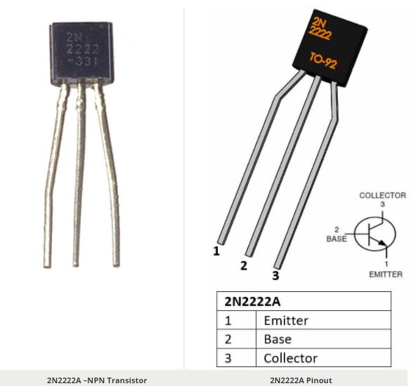wiring a 2n2222 transistor